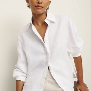 White Linen Women's Top